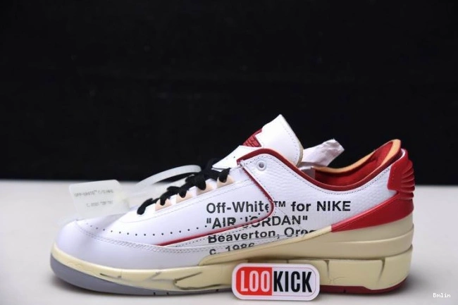 Bmlin shoes Jordan Off-White Red SP 2 Retro Low White DJ4375-106 0814